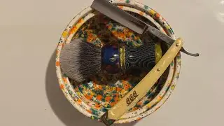 #100 straight razor shave with Subtle Art Soap company Night Out