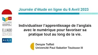 Denyze Toffoli - Individualiser l’apprentissage de l’anglais via le numérique