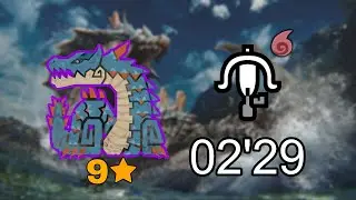[MH Wilds] 9★ Tempered Lagiacrus LBG Solo in 2 Minutes