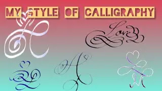 My style of calligraphy, letters and name #calligraphy #myfirststep