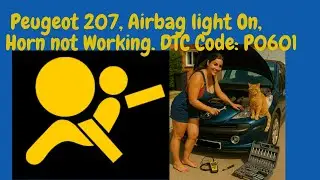 Peugeot 207, Diagnostic trouble Code (DTC) P0601 Symptoms: Horn not working, Airbag light On.