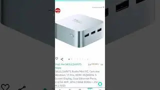 SKULLSAINTS Rudra Mini PC, Genuine Windows 11 Pro, HDMI 4K@60Hz(8GB DDR4 + 256GB M.2 SSD)