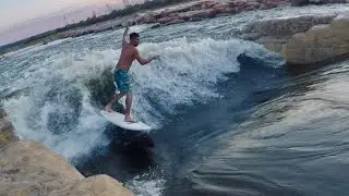 First Look at Surfing Tulsa Wave Park on Zink Lake