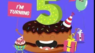 5th Birthday Party - Blue Invitation