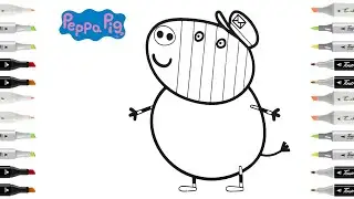 Peppa Pig Mr. Zebra Coloring Page