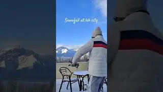 Snowfall at leh city. #winterladakh#viralvideo#trending#leh