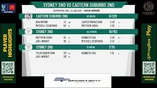 Sydney 2nd v Eastern Suburbs 2nd