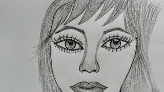How to draw beautiful Big eyes girl #ruchikaartcreation #drawing #easyartlover #art #viralvideo 