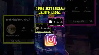 How To Delete Instagram Profile Photo #instagram #instadp #instasettings #youtubeshorts