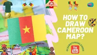 How to draw Cameroon Map | Learn how to draw Cameroon Flag