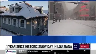 One year ago today, historic snow fall arrived in Louisiana