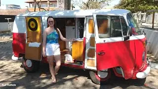 Kombi Casa Clipper, 1992, De Saída Do Camping Praia da Armação, Penha/SC, Mayara e Juvanes.