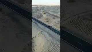 Have you ever seen such a beautiful desert road #travel #chinalandscapes#chinaadventure #desert
