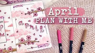 april plan with me 🌸☁️ bullet journal set-up