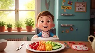 Baby Lunch Time Song 🍎 | Healthy Eating Song for Kids | Sing Along Fun
