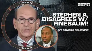 Stephen A. ROLLS HIS EYES when Paul Finebaum says Georgia should be No. 1 🍿 | First Take
