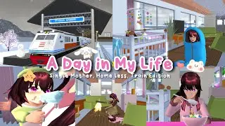 A Day in My Life ✨🌸 Single Mother, Homeless, Train Edition || Sakura School Simulator 