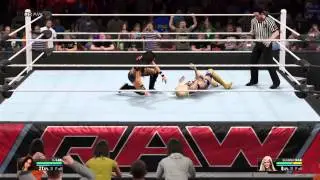 WWE 2K15. AJ Lee vs Summer Rae. Raw
