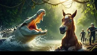 Heroic Rescue Team Saves Baby Horse from GIANT Crocodile Attack 😱🐊