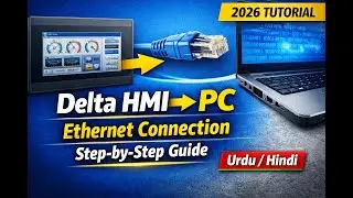 Delta HMI to PC Communication via Ethernet  Complete Step by Step Guide  Urdu  Hindi