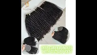Raw Deep Curly Hair Cuticle Aligned Virgin Hair 7x7 Swiss Lace Closure | Virgin Hair Vietnam