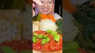 Makan sambel lalap pete #shorts