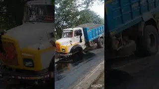 tipper and car accident, Hassan - belure road