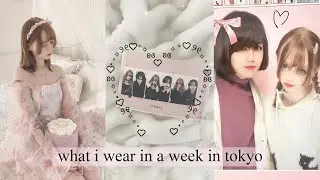 what i wear in a week 🎀&nbsp;harajuku cafe, sanrio & rilakkuma store