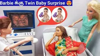 Barbieக்கு Twins பிறக்க போறாங்களா 😍/ Barbie Ultrasound/ Dolls Hospital: Barbie Twin Babies/ Barbie