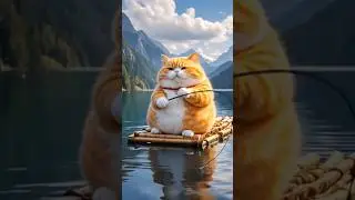 cool cat,hot fish take 🐱🔥🐟#funnycat #cartoon #animationai #animatedfun