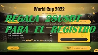 Exchangue XT  da 28 Usdt para el registro por World Cup 2022 , APROVECHA