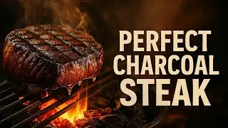 Fire-Grilled Steak on the Beach! Wild Cooking Experience!🌊🔥