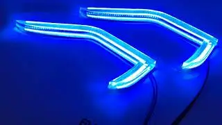 Ангельские SMD глазки AMG ice blue на Приору Шевролет Лачетти