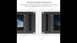 FEELWORLD D71 PLUS Dual 7 Inch Monitor: SDI HDMI Rack Mount for Broadcasting