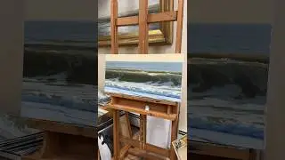 Finishing touches on my latest seascape painting #art #oilpainting #seascapepainting #painting