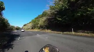 miyakozaki drive on a scooter, Amami, Japan