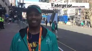 Massasoit Police officer working #BostonMarathon finish line