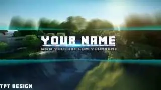 Minecraft YouTube cover #6 + .psd file