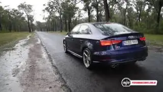 2017 Audi S3 Sedan wet 0-100km/h test w/ Launch Control (S tronic)