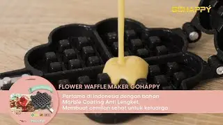Cetakan kue wafel Gohappy - REVIEW FLOWER WAFFLE MAKER Marble anti lengket BAGUS - Panci set murah