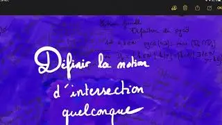 Chapitre 1 - Notion  - intersection quelconque