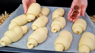 Очень вкусно 😋 Мягкие, воздушные круассаны с шоколадным пралине внутри! Идеальный рецепт