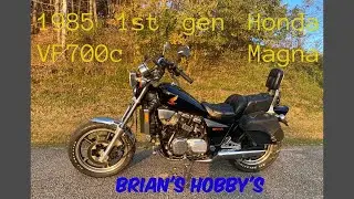 1985 Honda vf700c Magna First start after carb install