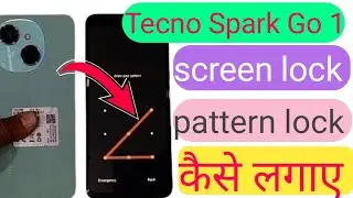 How to set pattern lock Tecno Spark Go 1 /Tecno Spark Go 1 me screen lock kaise lagaye