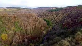 Waterfall country south wales uk 4K drone footage 