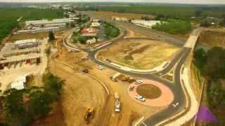 City of Farmersville, CA Double Roundabout Construction