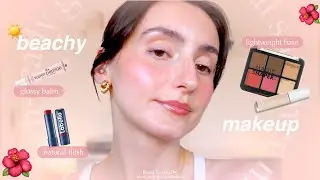 5-Min Beach-Ready Summer Makeup Routine 🌊🌴 Minimal & Glowy *mostly Drugstore*