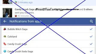 Disable receiving Candy Crush Saga and other apps notifications in Facebook
