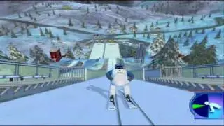 Gra Skoki Narciarskie 2004 - skoczek wniknął pod teksturę