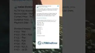 LTIMindtree Ltd has fixed record date for final dividend. #LTIM (14 June 2023) #Dividend #Shorts